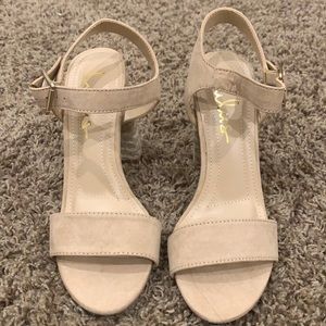 Lulus Beige Block Sandals